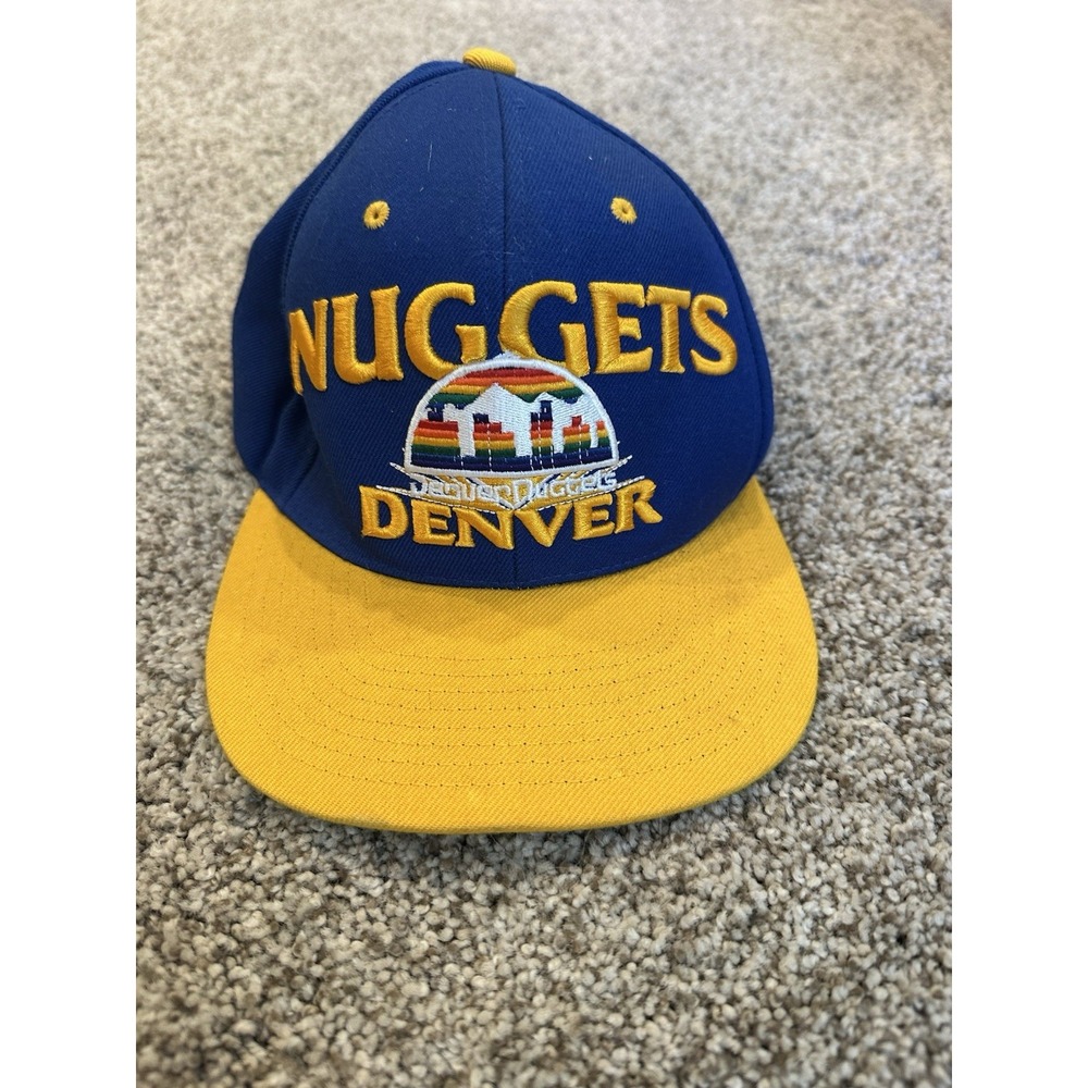 Mitchell & Ness Denver Nuggets Hardwood Classics Snapback Hat Blue Yellow NBA